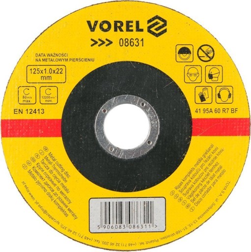 KOVOVÉ KOTÚČE REZNÉ 125x1x22mm DISKY 10 KS