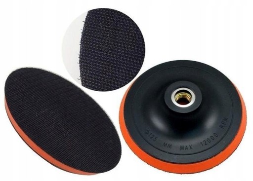 BRÚSNY LEŠTIACI KOTÚČ SO VELCRO 125mm M14 + ADAPTÉR