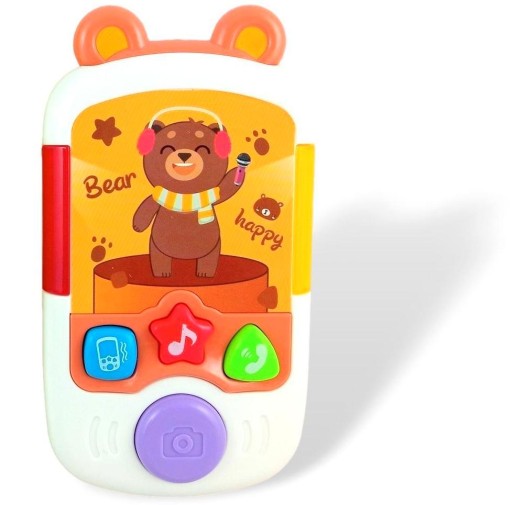 VZDELÁVACÍ TELEFÓN PRE BATÚŠA SVETELNÝ MEDVEĎ
