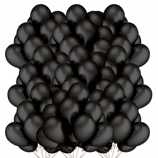 ČIERNE METALICKÉ BALÓNY Svadobné narodeniny 30cm 50ks