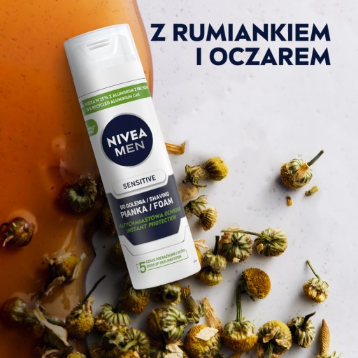 NIVEA Men Sensitive upokojujúca pena na holenie 200 ml