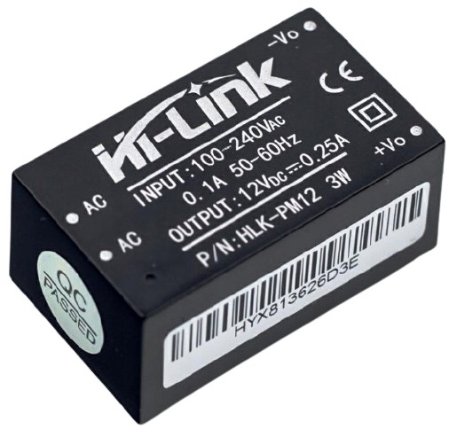 HLK-PM12 napájací zdroj 240V - 12V 3W 0,25A prevodník