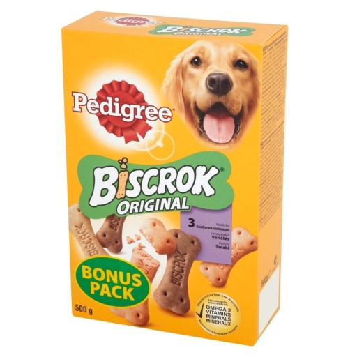 Pedigree Biscrok 500g CRISPY DOG COOKIES