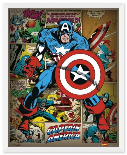 Retro plagát Marvel Captain America 40x50 cm