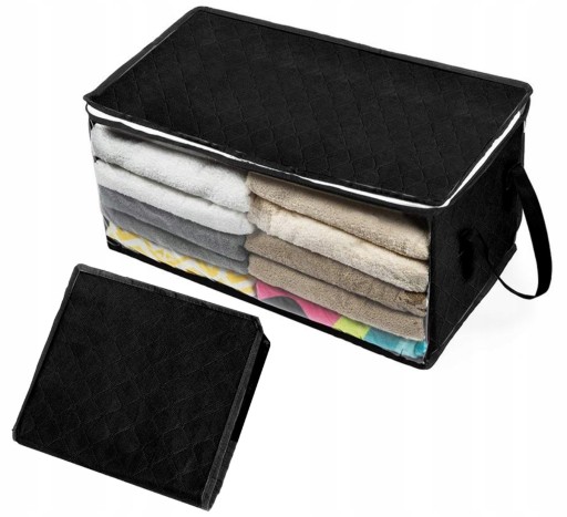 Veľký organizér box, taška na oblečenie, obliečky, XL deka, pevná do skrine