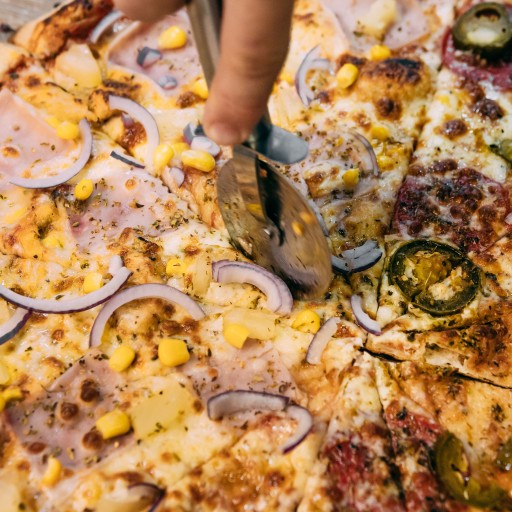Nôž na pizzu krájač krájač ryhovanie okrúhly nerez ostrý