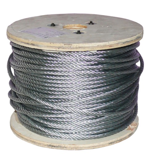 1m Lano Oceľové lanko 8mm 6x19+FC pozinkované - narežeme na mieru