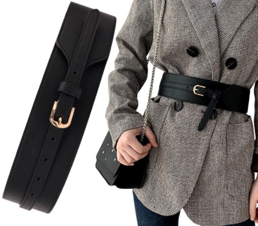 Boho Leather Belt Dámsky opasok Široký korzet Guma