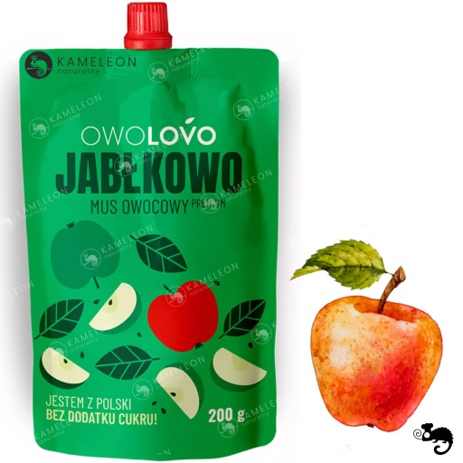 OWOLOVO ovocné bez cukru 100% JABLKO - JABLKO JABLKO 200g