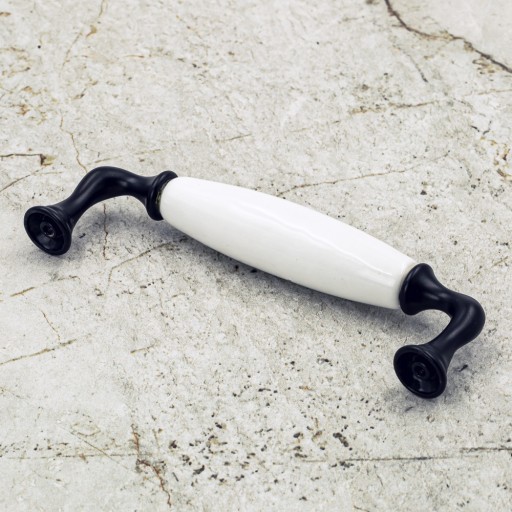 RETRO NÁBYTKOVÁ ÚCHYTKA PORCELÁN KUCHYŇSKÁ SKRIŇOVÁ ÚCHYTKA ZÁSUVKY 128MM