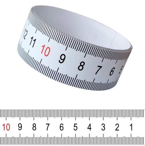 Nálepka BIELE MEASURE Merač pásky 150 ĽAVÁ STRANA