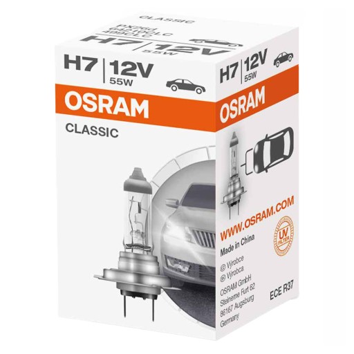 Odolná a spoľahlivá autožiarovka Osram H7 Classic, OEM kvalita