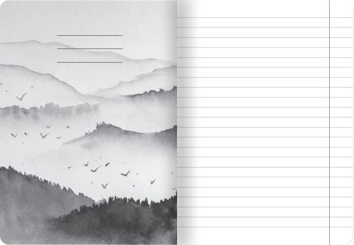 NOTEBOOK A5/60K GEO/PLANET MIX LINE