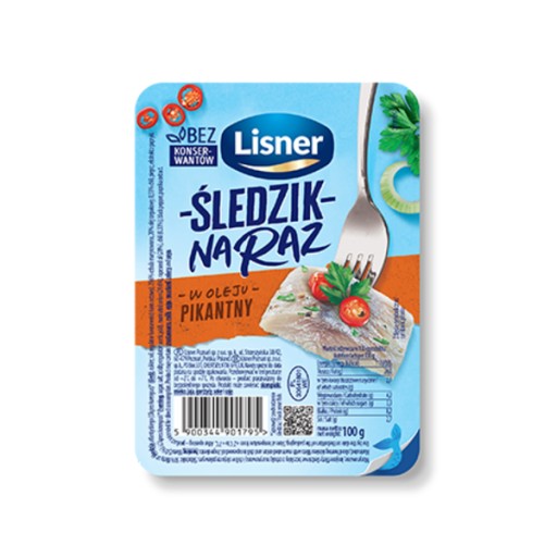 Pikantný sleď s chilli Lisner 100g