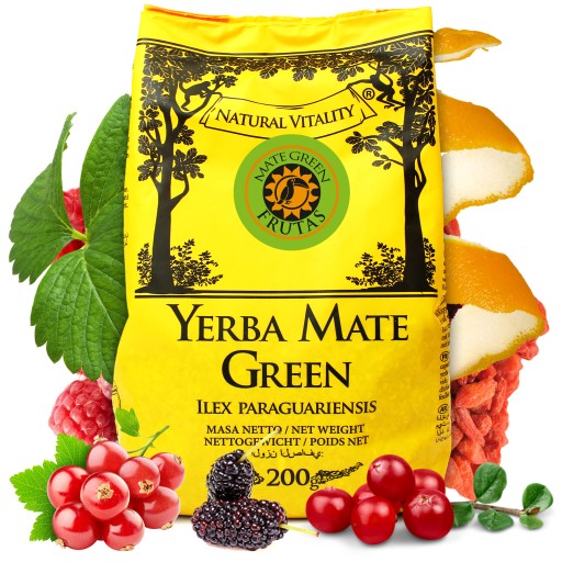 Yerba Mate Green FRUTAS 200 g despalada Delicious na začiatok 0,2 kg