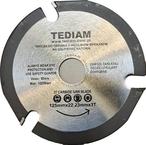 Widia Tediam pílový kotúč na drevo 125x22,2 3T