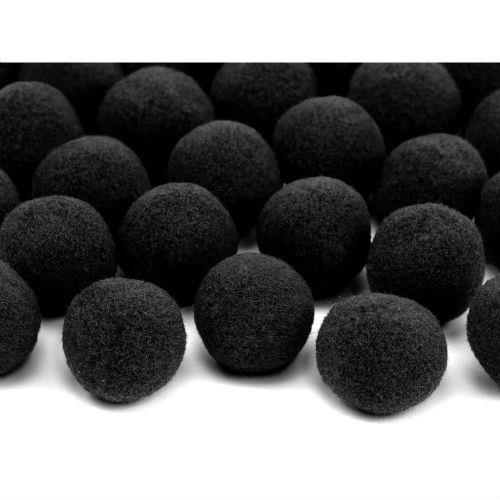 MG Pompon 4,5 cm Lopta 100% Akryl ČIERNA