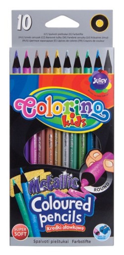 Colorino metalické ceruzkové pastelky 10 farieb