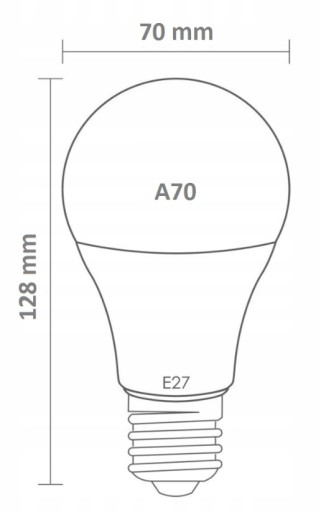 LED Klasická LED Žiarovka 18W=160W Veľká E27 6500K Stud