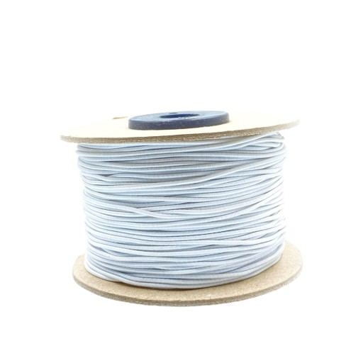 Guľatý klobúk elastický, 1,3 mm, biely