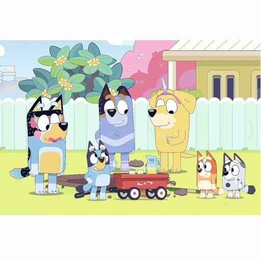 Puzzle Bluey Trefl 100 ks. Happy World Bluey 16471