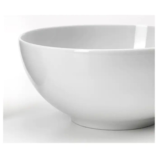 MISKA SO ZAHRANÝMI STRANAMI, BIELA, 13 cm