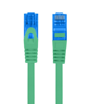 Ethernetový internetový kábel skrútený RJ45 LAN Cat 6A SFTP LSZH 1m zelený