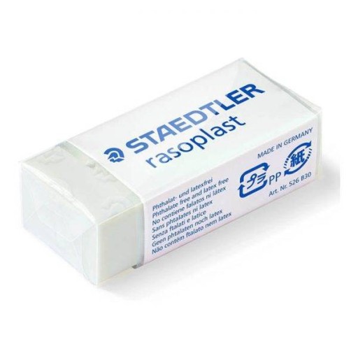 STAEDTLER ERASER WHITE 3 ks