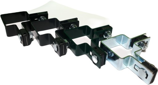 Zelená rohová príchytka na stĺpik 40x40, plotový panel fi 3 mm zelený