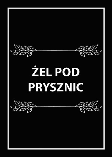 Nálepky na fľaše, kozmetiku, Mydlo, Čiernu 1 ks