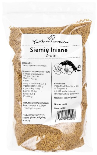 ZLATÁ ĽANOVÁ ZDRAVOTNÁ KUCHYŇA 1kg ZLATÁ PLEŤ