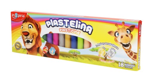 Plastelína pre deti 18 farieb Inspiria Scheme