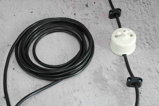 Čierny kábel, čierny povrchový kábel 3x1,5mm LOFT