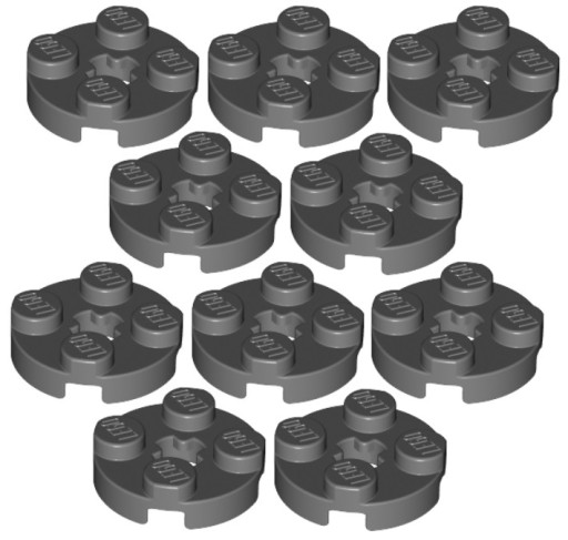 LEGO Plate 2x2 Round C sivá (4032/4211042) x10