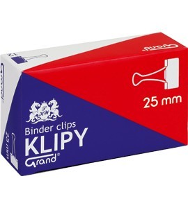 Klipy 25mm, balenie 12ks, GRAND čierne