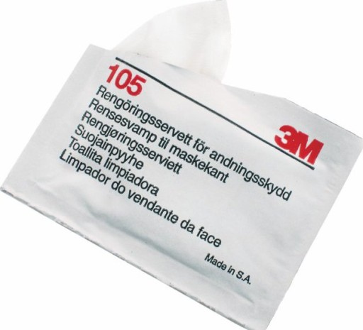 3M 105 čistiace a dezinfekčné utierky na tvárové štíty