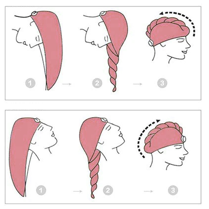 Vlasový turban, mikrovláknový uterák na sušenie, ružová SEOL Cosmetics