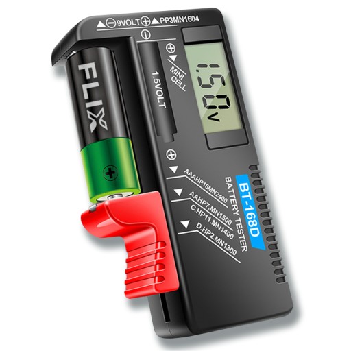 DIGITÁLNY TESTER BATERIE METER LCD VOLTMETER AA AAA C D 9V