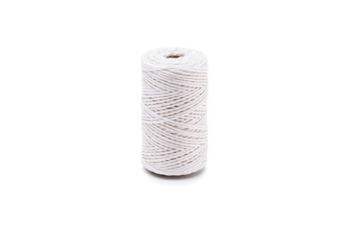 Lesklé ľanové nite BIELY 50g / 60m