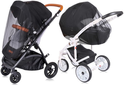 Mio bebe VEĽKÁ+ SIEŤKA NA KOMÁRIU na kočík a gondolu, ČIERNA