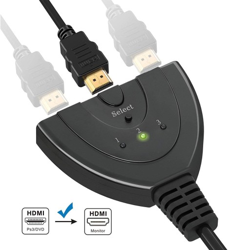SWITCH 3-v-1 HDMI Splitter 3D 4K 2K HDCP Wwa