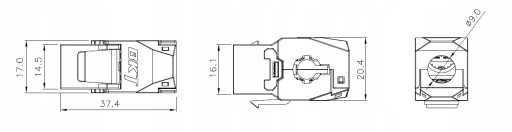 Beznástrojový modul BKT Keystone RJ45 UTP cat.6