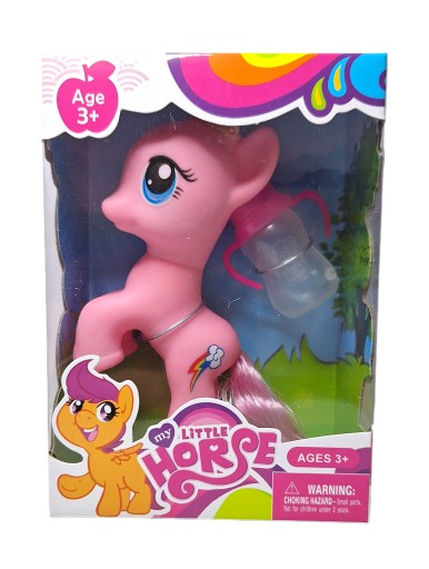 Krásny Pony Horse v sete s fľašou 16245