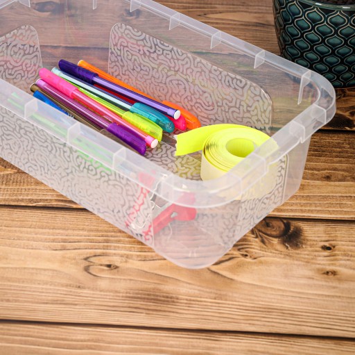 Plastový box, priehľadná nádoba, 4,5l box, uzavretý organizér