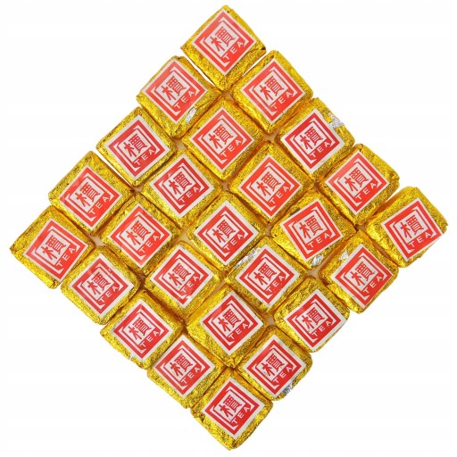Lisovaný čaj červený PU ERH TUOCHA GOLD štvorcový 50g puerh