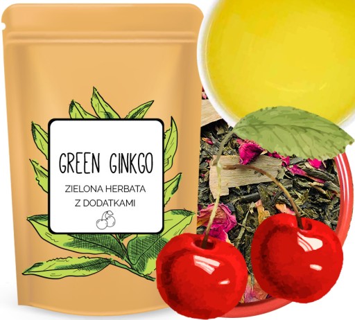 Zelený čaj pre pamäť ČEREŠŇA + GINKGO