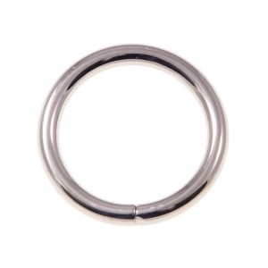KOVOVÝ Prsteň 20 mm STRIEBORNÝ