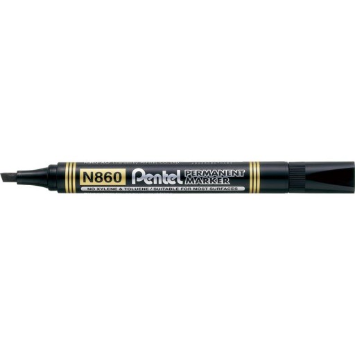 Pentel N860 čierny skosený permanentný popisovač