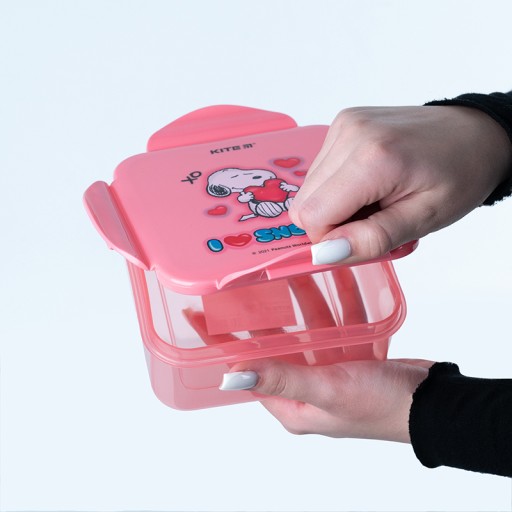 OBEDOVÝ BOX DO DETSKEJ ŠKOLY OBEDOVÝ BOX 860ml SNOOPY PINK KITE
