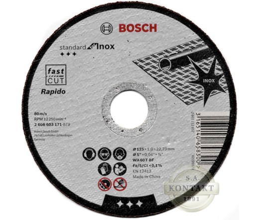 Bosch rezací kotúč 125x1,0x22,23mm 2608603171